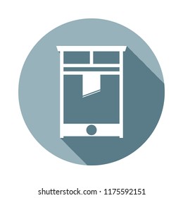 Guillotine icon in Flat long shadow style. One of web collection icon can be used for UI, UX