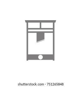 Guillotine icon. Simple web black icon, can be used as web element icon on white background