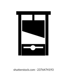 Guillotine-Symbol. Guillotine-Symbol, Logo-Illustration auf weißem Hintergrund.EPS