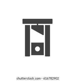 Guillotine icon vector, filled flat sign, solid pictogram isolated on white. Symbol, logo illustration. Pixel perfect