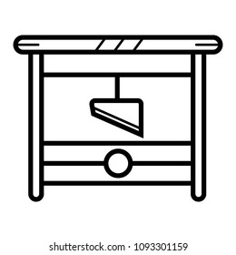 Guillotine line icon, outline vector sign, linear style pictogram isolated on white. Symbol, logo illustration. Editable stroke. Pixel perfect

