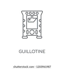 Guillotine linear icon. Guillotine concept stroke symbol design. Thin graphic elements vector illustration, outline pattern on a white background, eps 10.