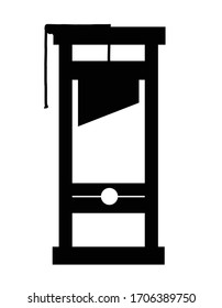 Guillotine-Konzept, Illustration von Vektorillustrationen