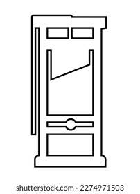 guillotine simple icon, vector illutration