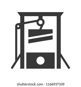 guillotine vector icon, Halloween related, glyph design