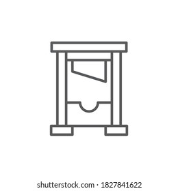 Guillotine vector icon symbol isolated on white background