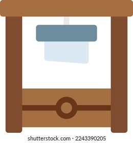 guillotine Vector illustration on a transparent background. Premium quality symmbols. Line Color vector icons for concept and graphic design. 
