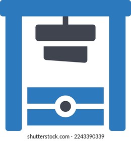 ilustración de guillotine Vector en un fondo transparente. Símbolos de calidad superior. Iconos vectoriales de glifos para diseño de conceptos y gráficos. 
