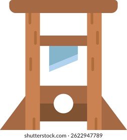 Design de ícone de vetor de linha Guilotine