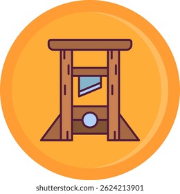 Design de ícone de vetor de linha Guilotine