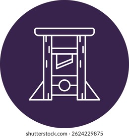 Design de ícone de vetor de linha Guilotine