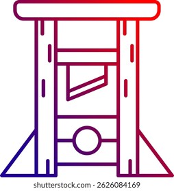 Design de ícone de vetor de linha Guilotine