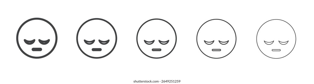 símbolo de coleção de ilustrações simples ícone emoji culpado