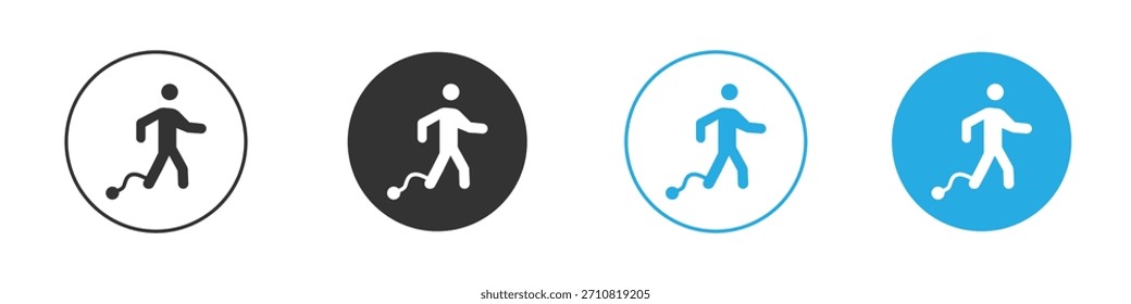 Ícone humano culpado. Modelo de design de ícone gráfico