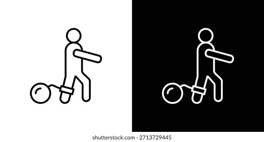 Culpado ícone humano, esboço de sinal de vetor, design de logotipo download