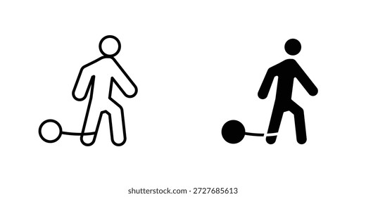 Culpado ícone humano símbolo logotipo elemento de design gráfico. EPS10