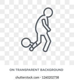 guilty human icon. Trendy flat vector guilty human icon on transparent background from Feelings collection. High quality filled guilty human symbol use for web and mobile