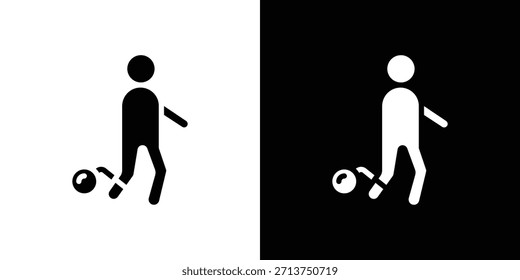 Ícone humano culpado. Ilustração vetorial. Silhueta em preto