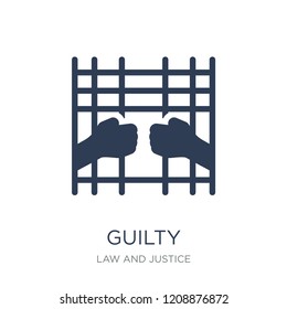 Guilty icon. Trendy flat vector Guilty icon on white background from law and justice collection, vector illustration can be use for web and mobile, eps10