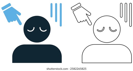 guilty law icon vector, legal cases, court verdicts, crime, law enforcement, and justice system concepts pictogram symbol ui and ux design, glyphs and stroke line