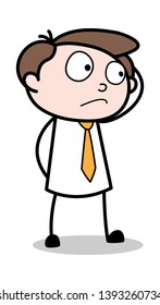 Guilty - Office Businessman Employee Cartoon Vector Illustration﻿