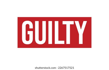 Guilty Rubber Stamp Seal Vector