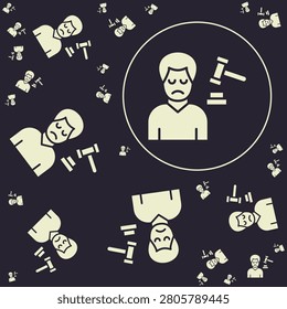 Guilty trendy vector illustration in flat style ravishing background.eps
