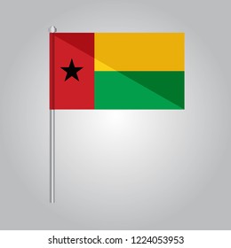 Guin Bissau Icon vector illustration,National flag for country of Guin Bissau isolated, banner vector illustration. Vector illustration eps10.