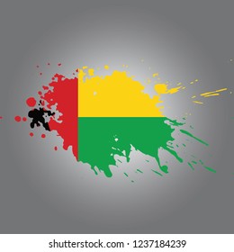 Guin Bissau Vector paint stain