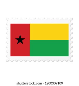 Guin-Bissau flag on white background vector image