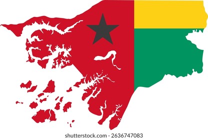 Guinea Bissau country map location icon