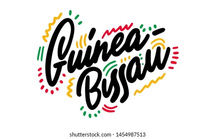 Guinea Bissau country text suitable for a logo icon or typography design