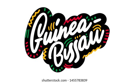 Guinea Bissau country text suitable for a logo icon or typography design