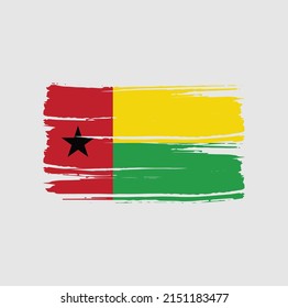 Guinea Bissau Flag Brush. National Flag