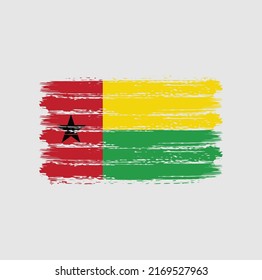 Guinea Bissau Flag Brush. National Flag