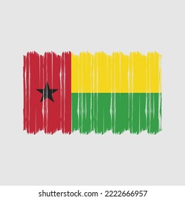 Guinea Bissau Flag Brush. National Flag