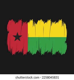 Ilustración del vector de pincel de bandera de Guinea Bissau