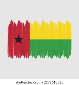 Guinea Bissau Flag Brush Vector Illustration
