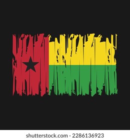 Guinea-Bissau-Flagge - Vektorgrafik mit Pinselspitze