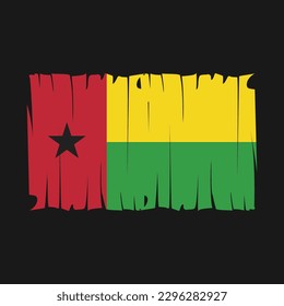 Guinea Bissau Flag Brush Vector Illustration