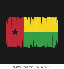 Ilustración del vector de pincel de bandera de Guinea Bissau