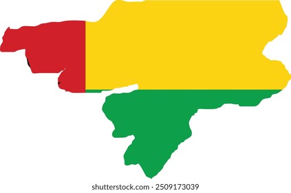 Guinea Bissau Mapa con la bandera, Guinea Bissau Mapa con la bandera, Country Mapa, Guinea Bissau Mapa con la bandera, Nation Flag Guinea Bissau