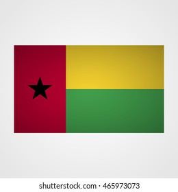 Guinea Bissau flag on a gray background. Vector illustration