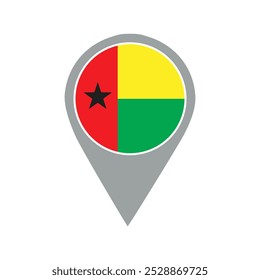 guinea bissau Flag on Location Pin. Location icon. Map pin icon. Location sign. Location map icon