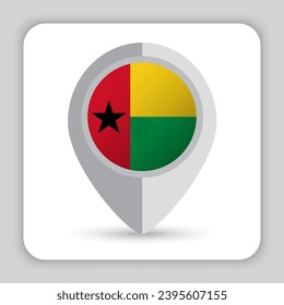 Guinea Bissau Flag Pin Map Icon