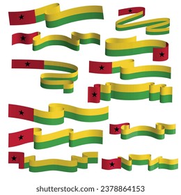 conjunto de elementos vectoriales de la banda guinea bissau