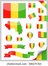 Guinea Bissau Flag Set - Vector Collection


