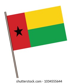 Guinea Bissau flag toothpick on white background
