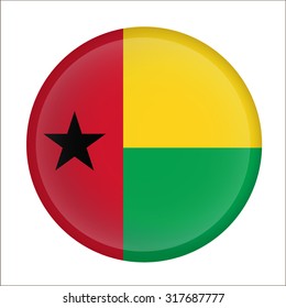 guinea bissau flag vector Glossy Button