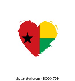 Guinea Bissau flag, vector illustration